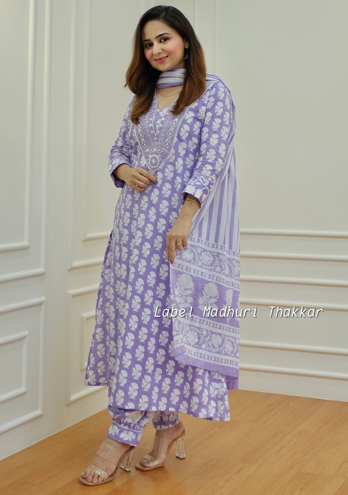 VT Designer Afghani Printed Cotton Kurti With Bottom Dupatta Orders In India
